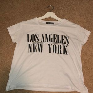 black and white los angels/ new york t-shirt